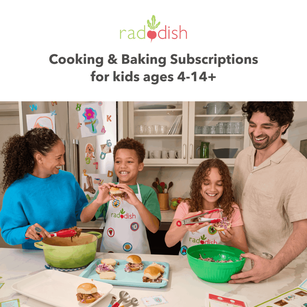 Raddish cooking and baking subscriptions for kids ages 4-14+
